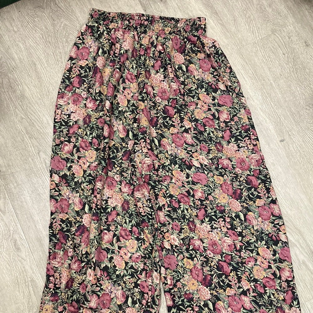 Vintage High Waisted Floral Pants